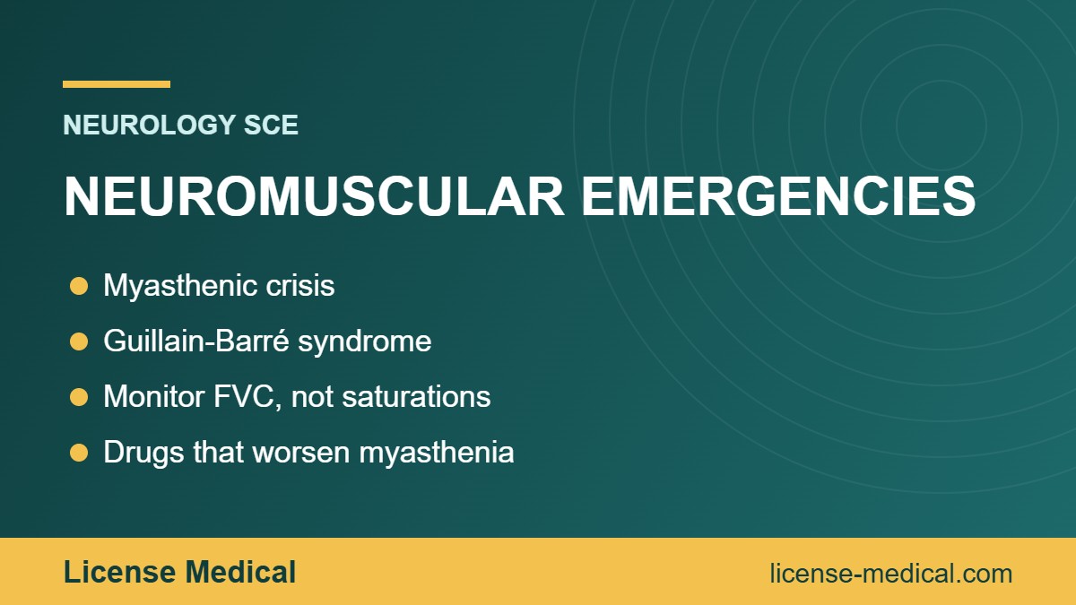 Neuromuscular Emergencies: Myasthenic Crisis and Guillain-Barré Syndrome for the Neurology SCE