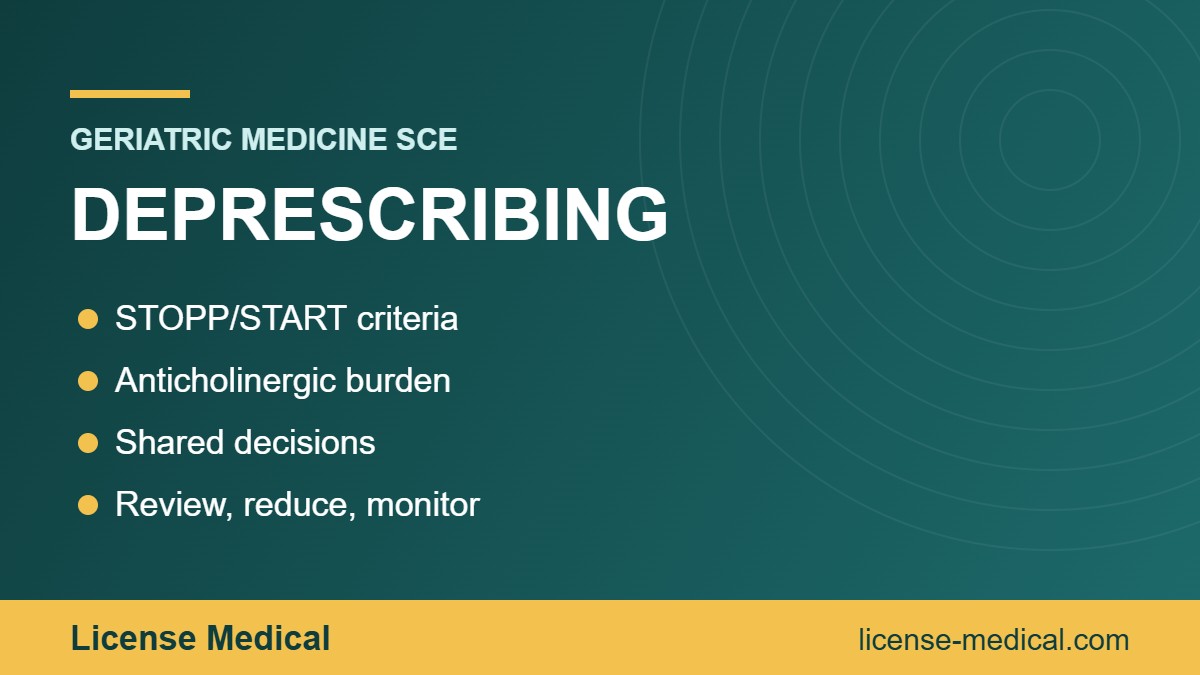 Polypharmacy and Deprescribing: Scoring Marks in the Geriatric Medicine SCE